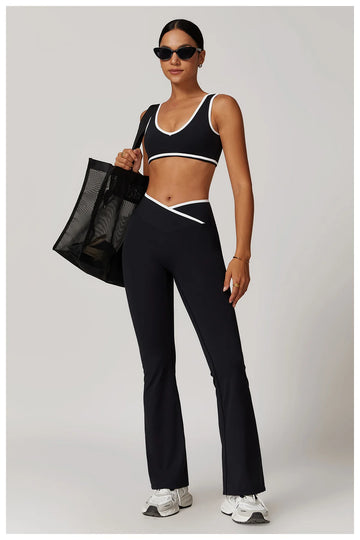 2-Piece Yoga Set for Women – High-Waist Leggings & Sports Bra Gym Outfit