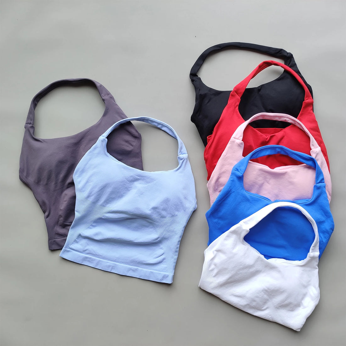 ARFTE Halter Top Gym Clothes Woman Removable Chest Pad Yoga Tank Tops Push-up Sports Bra Fitness Workout Running Gym Tops